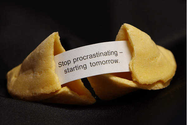 fortune cookie stop procrastinating