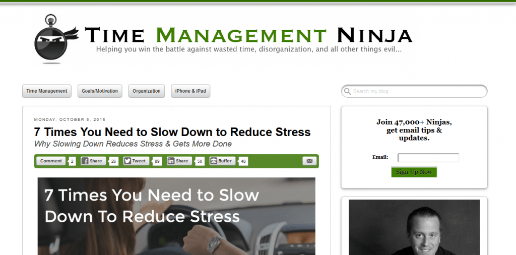 Time Management Ninja blog