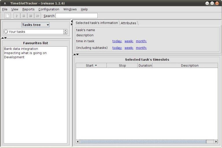 TimeSlotTracker - time tracking for Ubuntu