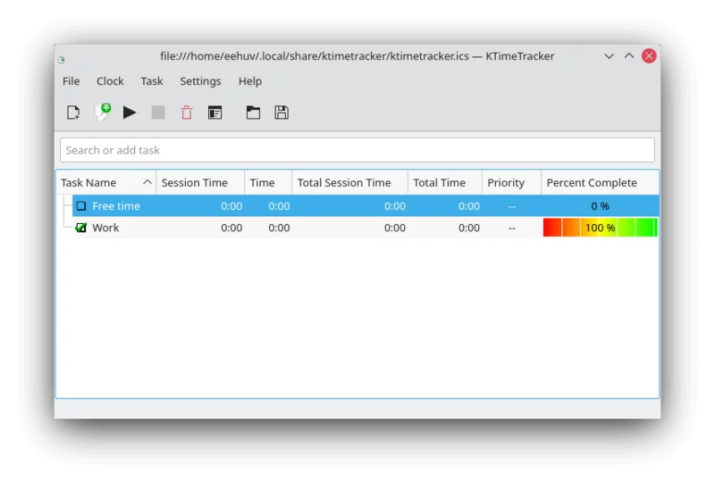 ktimetracker - Ubuntu time tracking