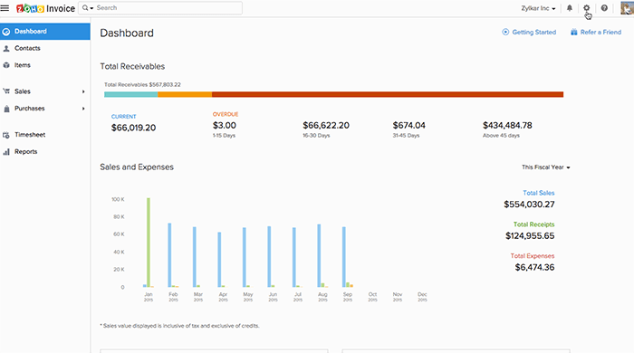 zoho-invoice-screen