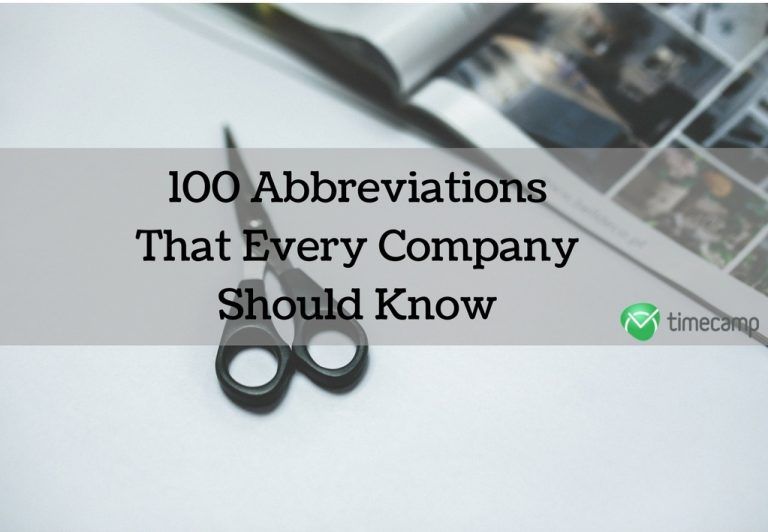 100 Abbreviations That Every Company Should Know TimeCamp