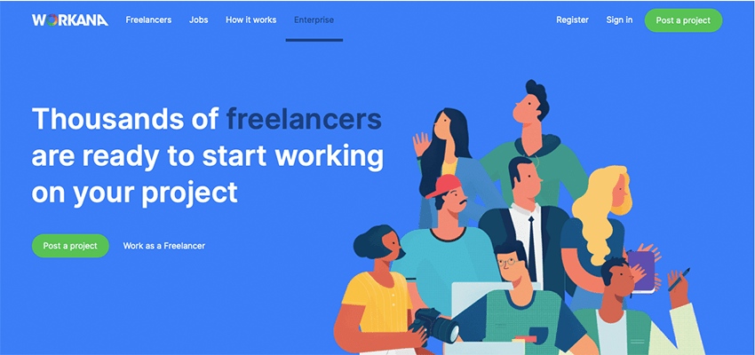 freelance websites list Workana