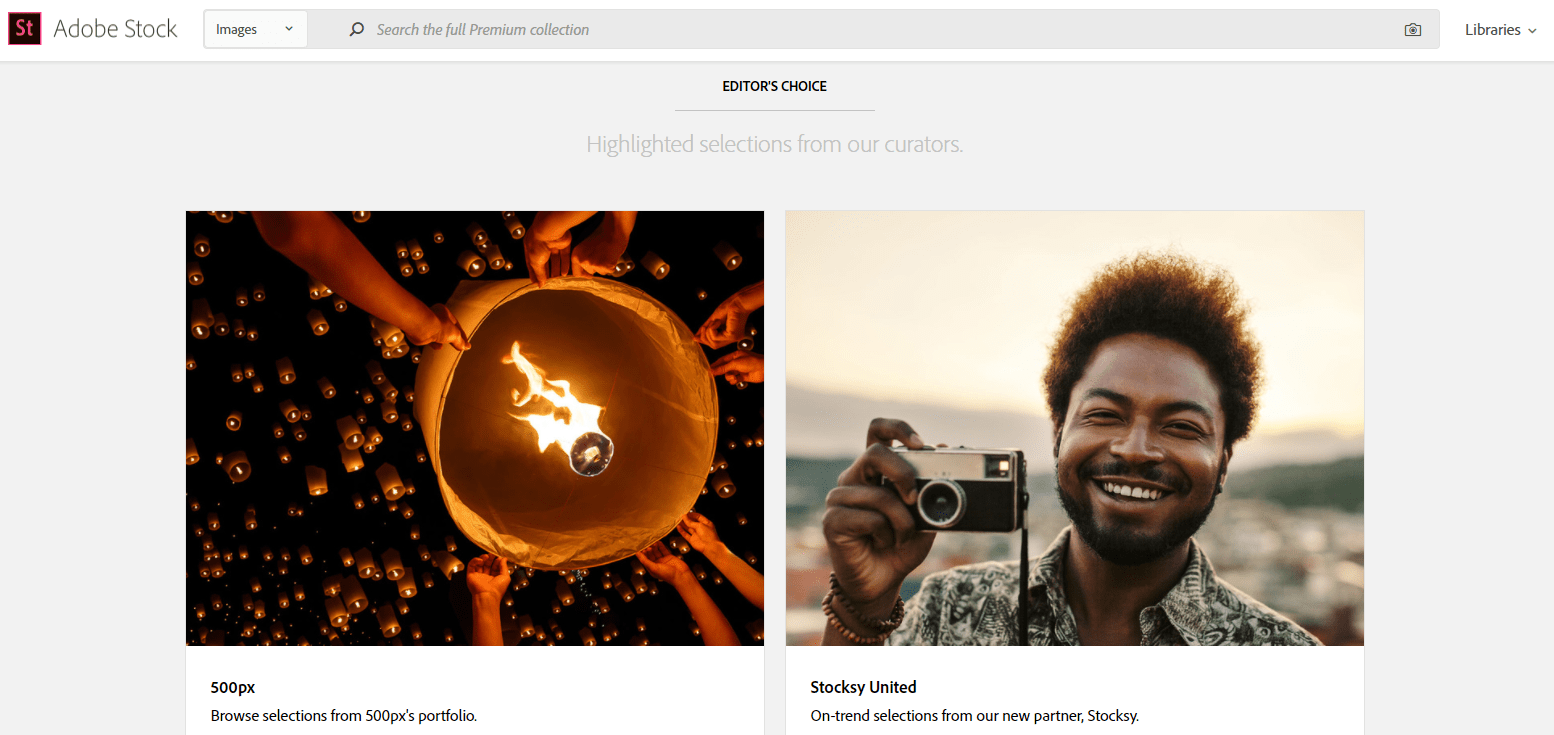 adobe stock screen