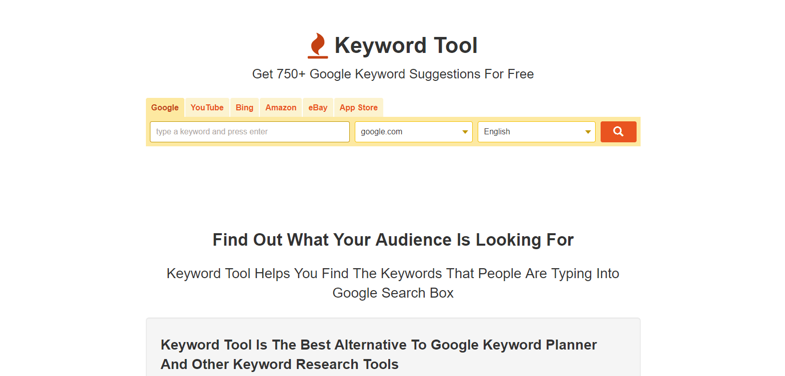 Keyword tool