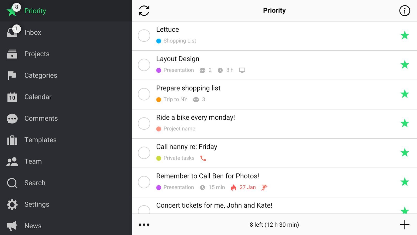 nozbe subtasks nozbe subtasks