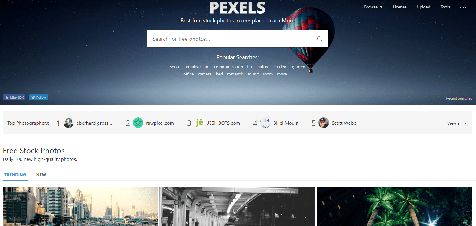 pexels screen