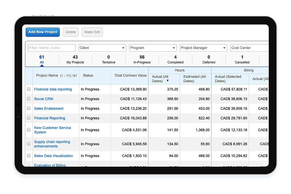 Replicon time tracking software for accountants