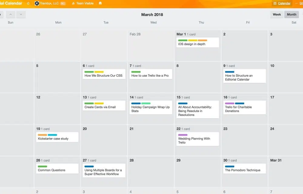 Calendar Trello power-up