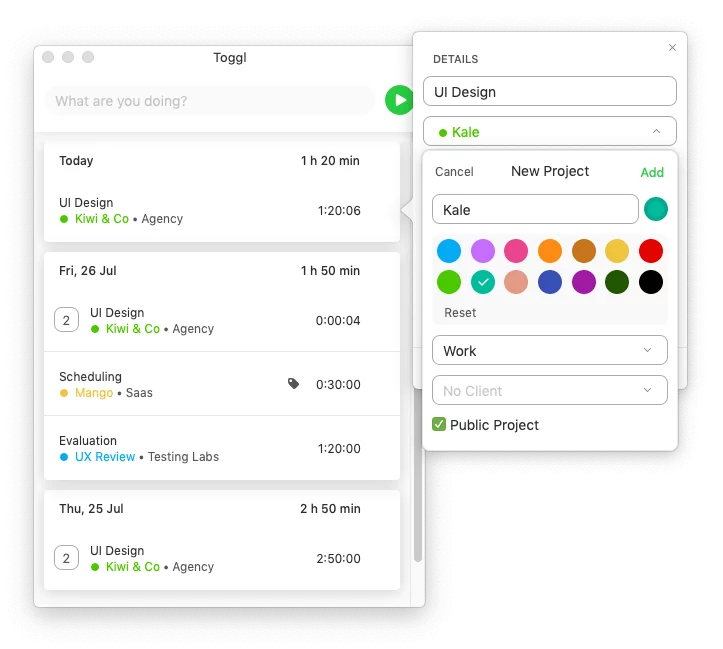 Toggl time tracker