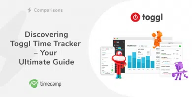 Toggl time tracker header