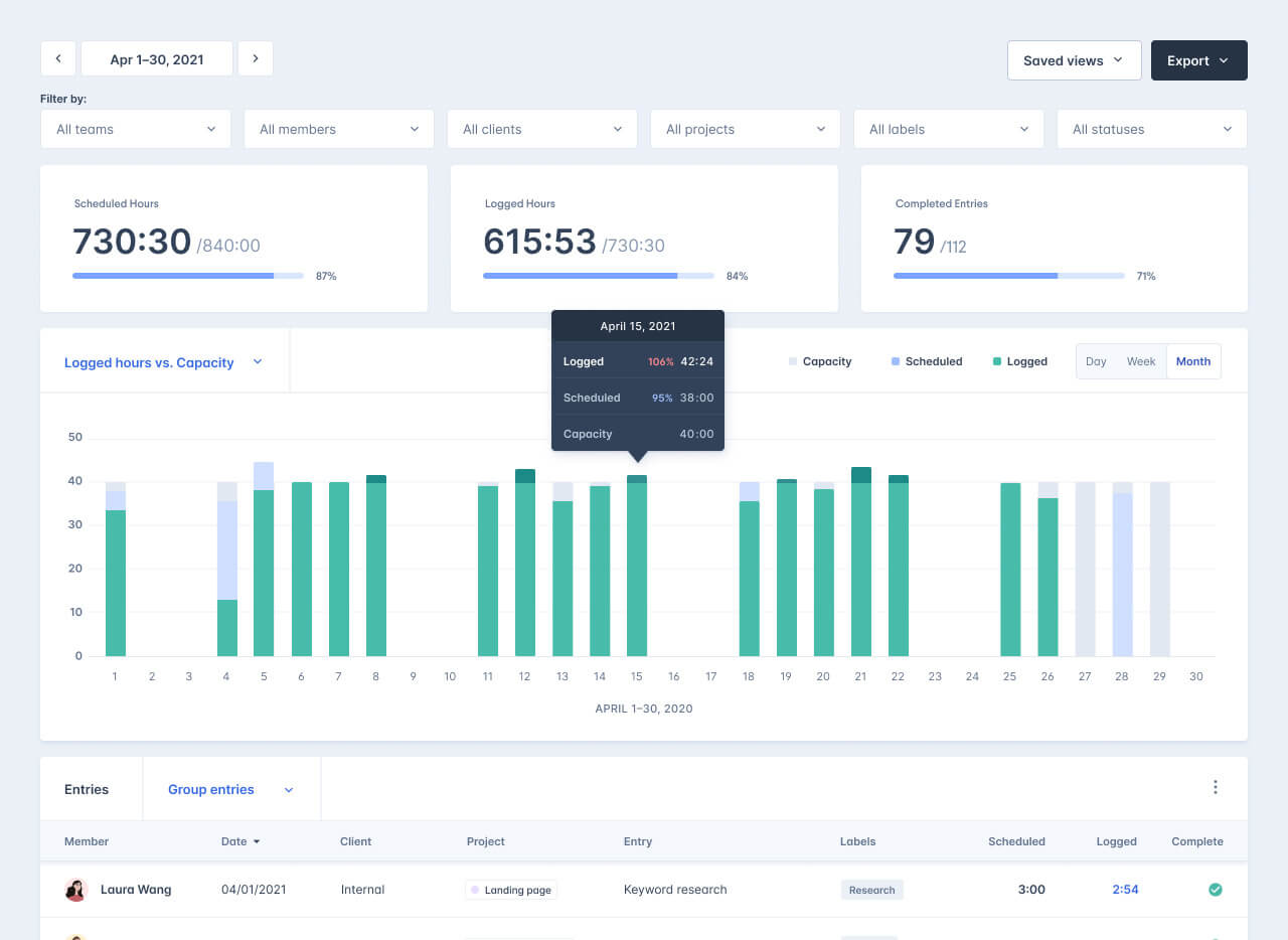 HourStack project time tracking app