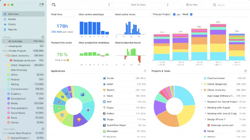 Timing - time tracker for developers