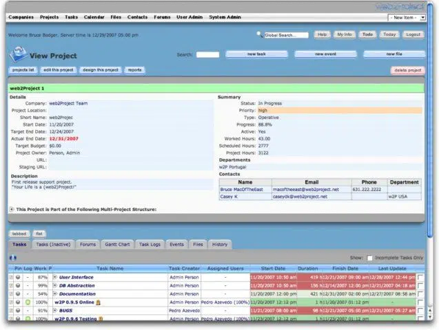 w2p project management