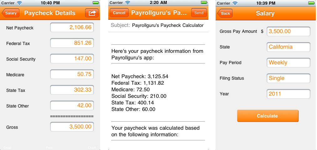 Payroll Guru app - payroll calculator