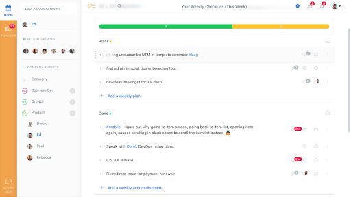 task management free online weekdone screenshot