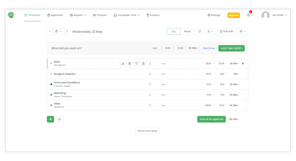 TimeCamp Timesheet