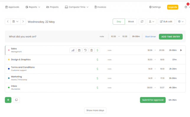 timesheet view