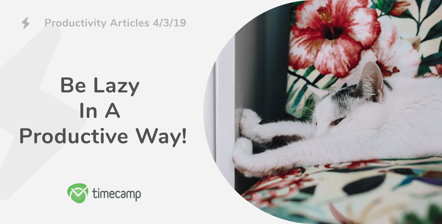 Productivity Articles Be Lazy In A Productive Way 4 3 19 Timecamp Productivity Articles Be Lazy In A Productive Way 4 3 19 Timecamp