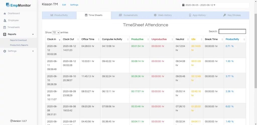 empmonitor screenshot