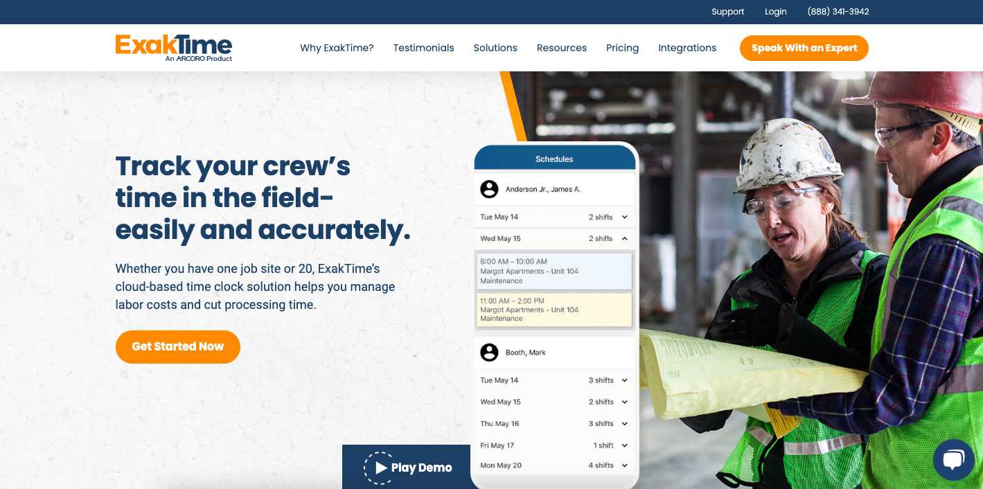 ExakTime, Employee Time Tracking App