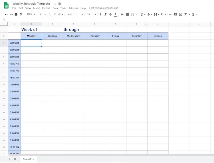 The best weekly schedule templates. Organize your time! weekly
