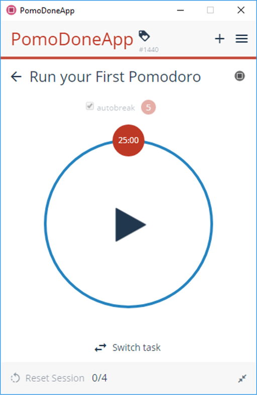 PomoDoneApp productivity tracker