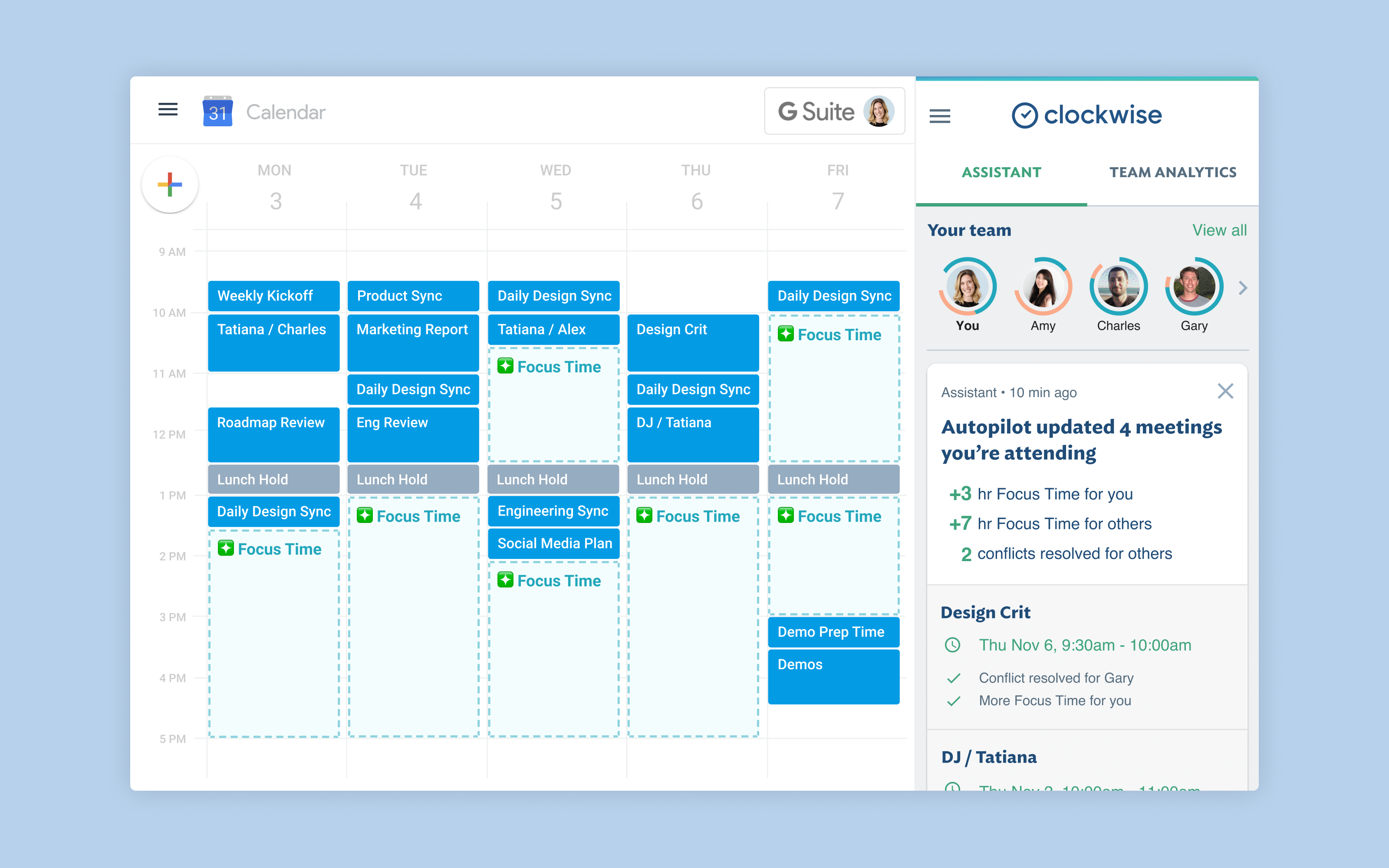 Clockwise calendar app