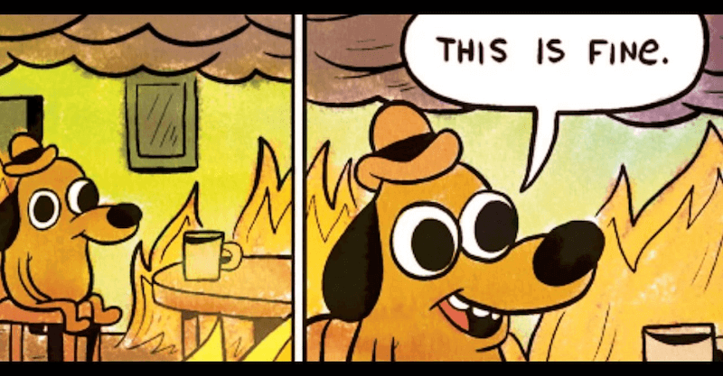 this is fine meme