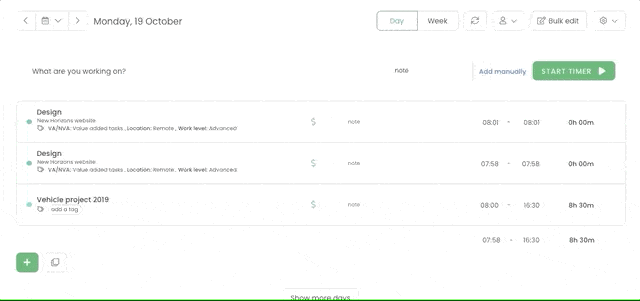 timecamp tags feature gif