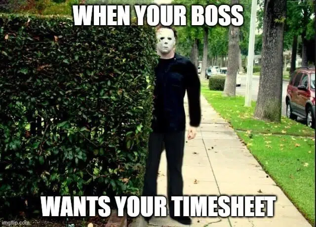 timesheet due meme