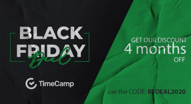 Black Friday: Get 4 Months of TimeCamp for Free!