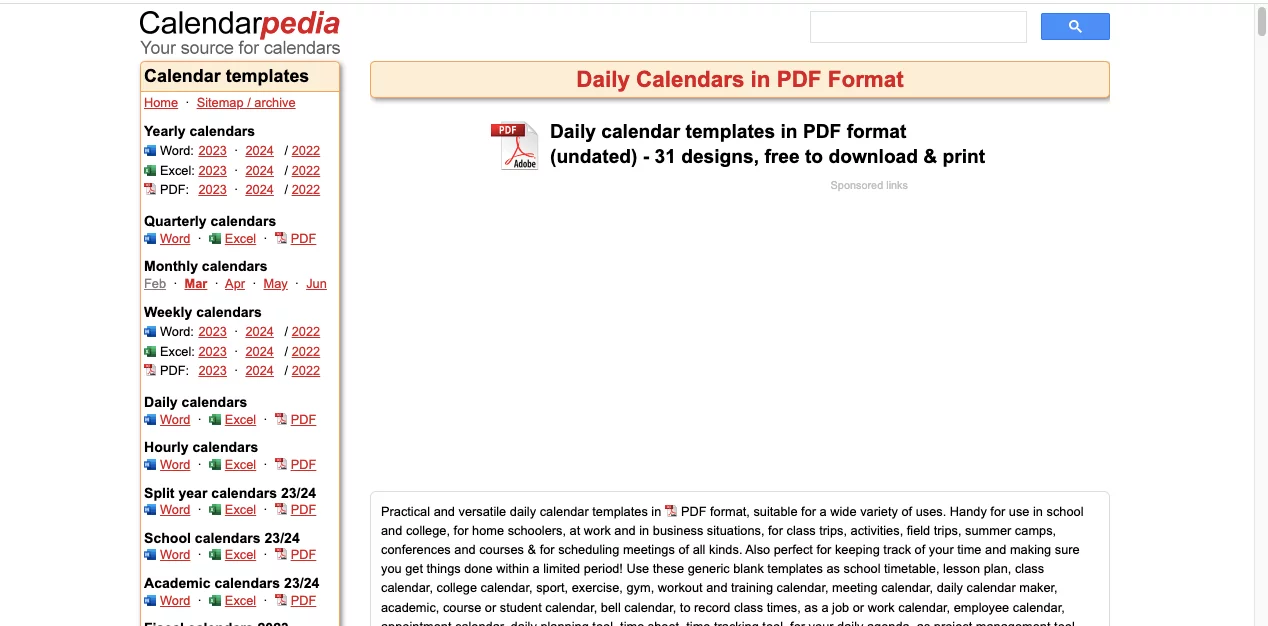calendarpedia schedule templates