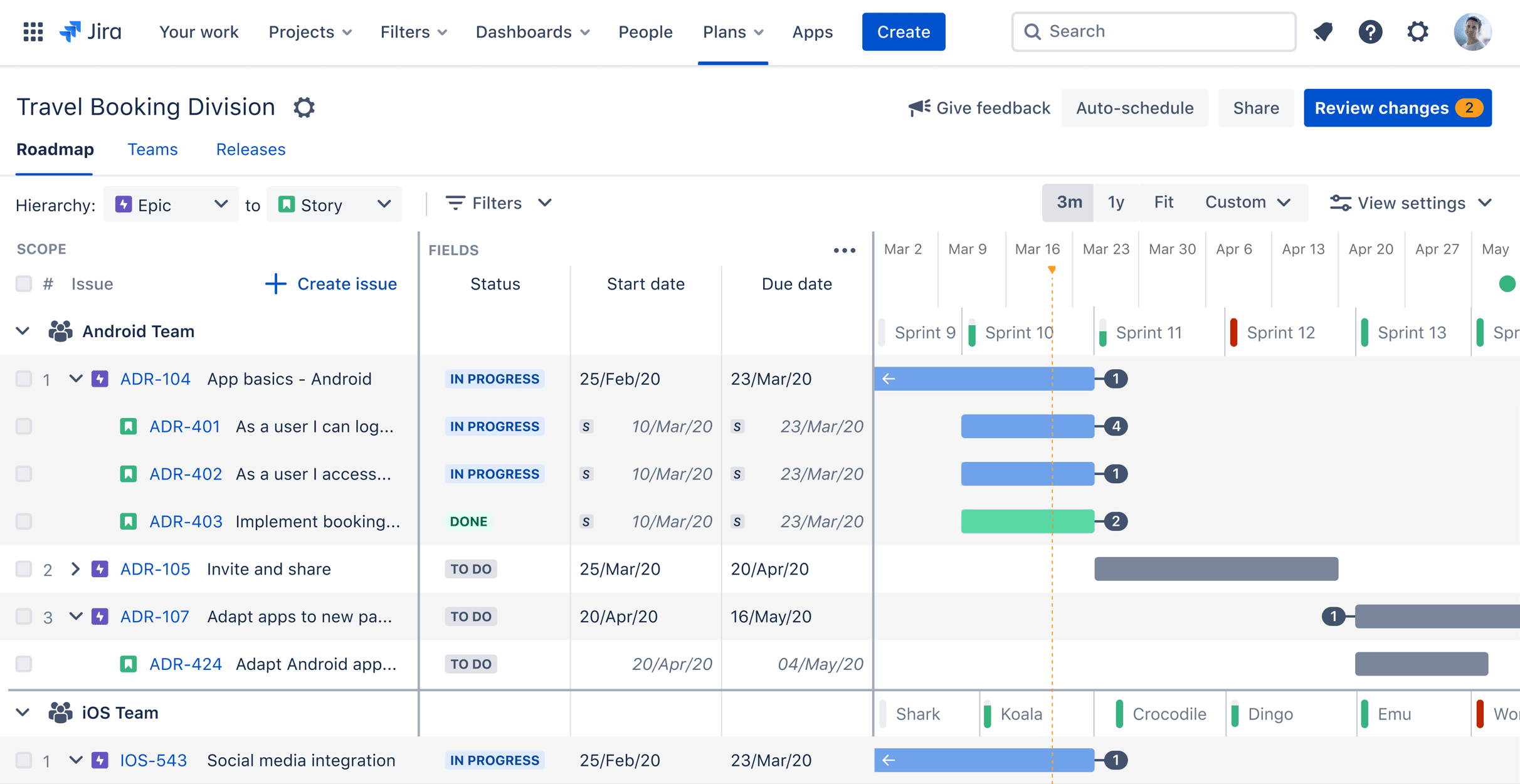 Jira team task management software