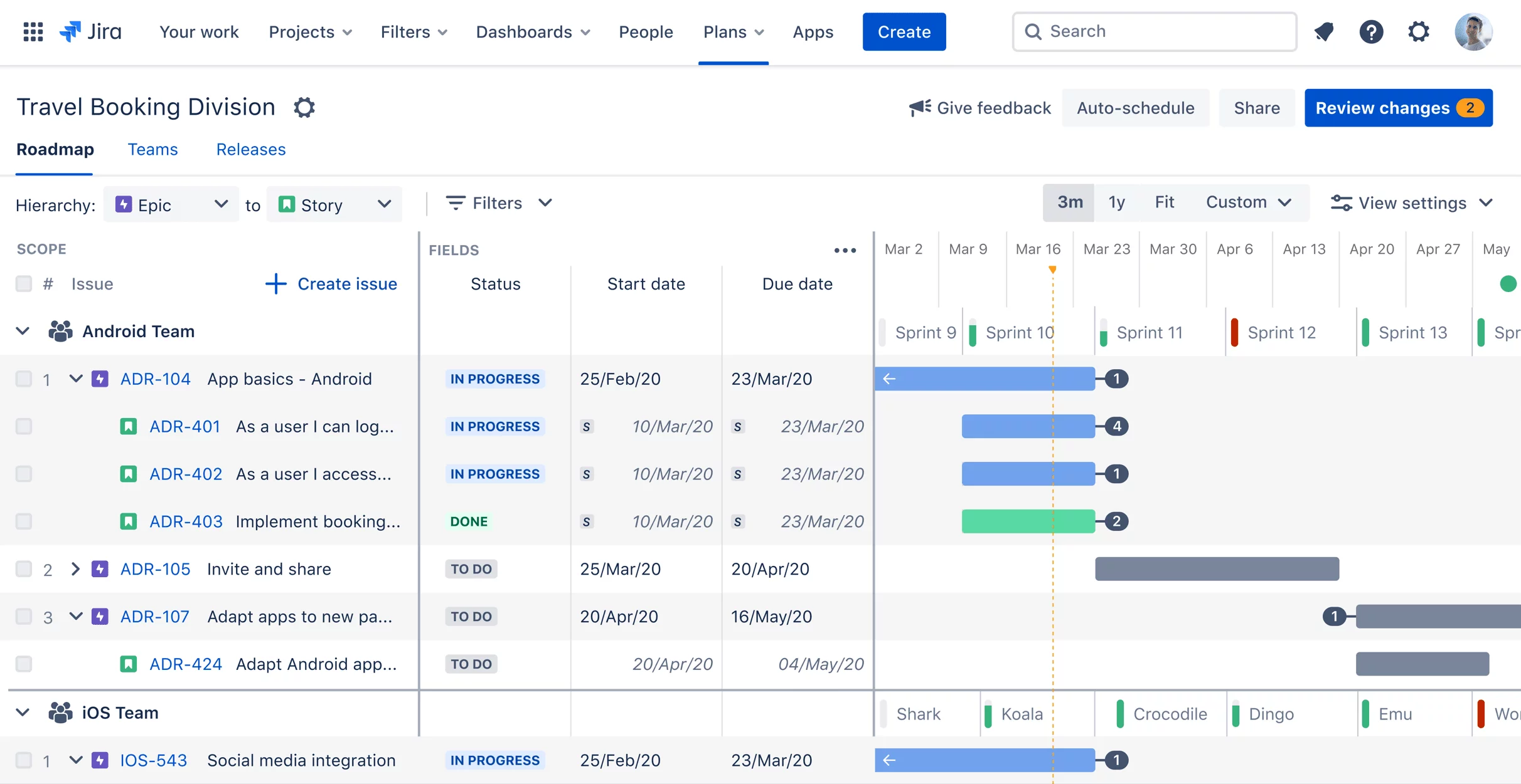 Jira team task management software