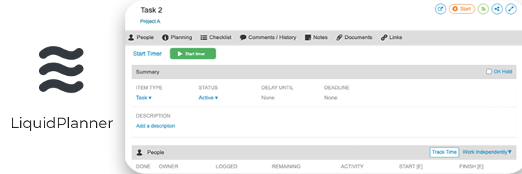 Liquid Planner Chrome time tracking