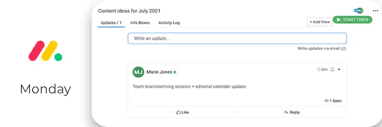 Monday chrome plugin