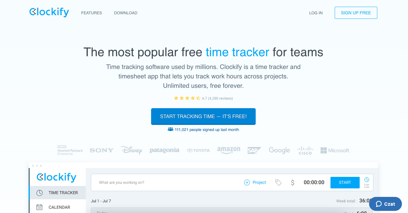 clockify employee timesheet app screenshot