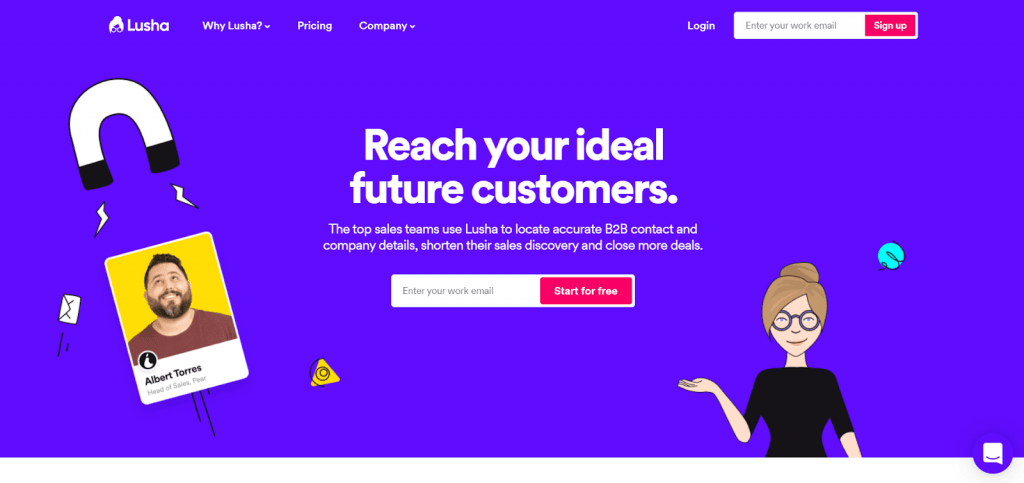 email finder tools lusha