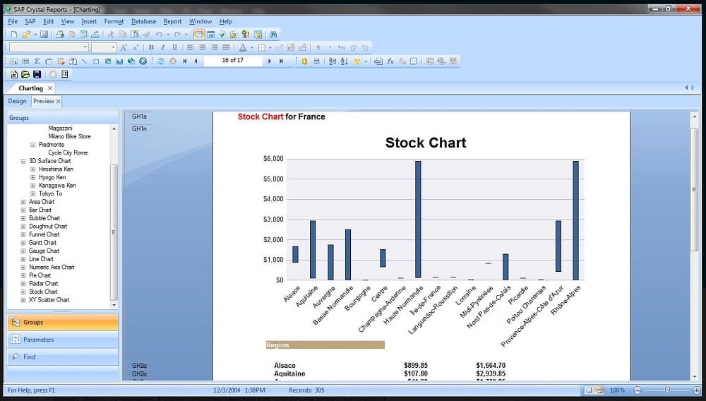 SAP crystal reports reporting software