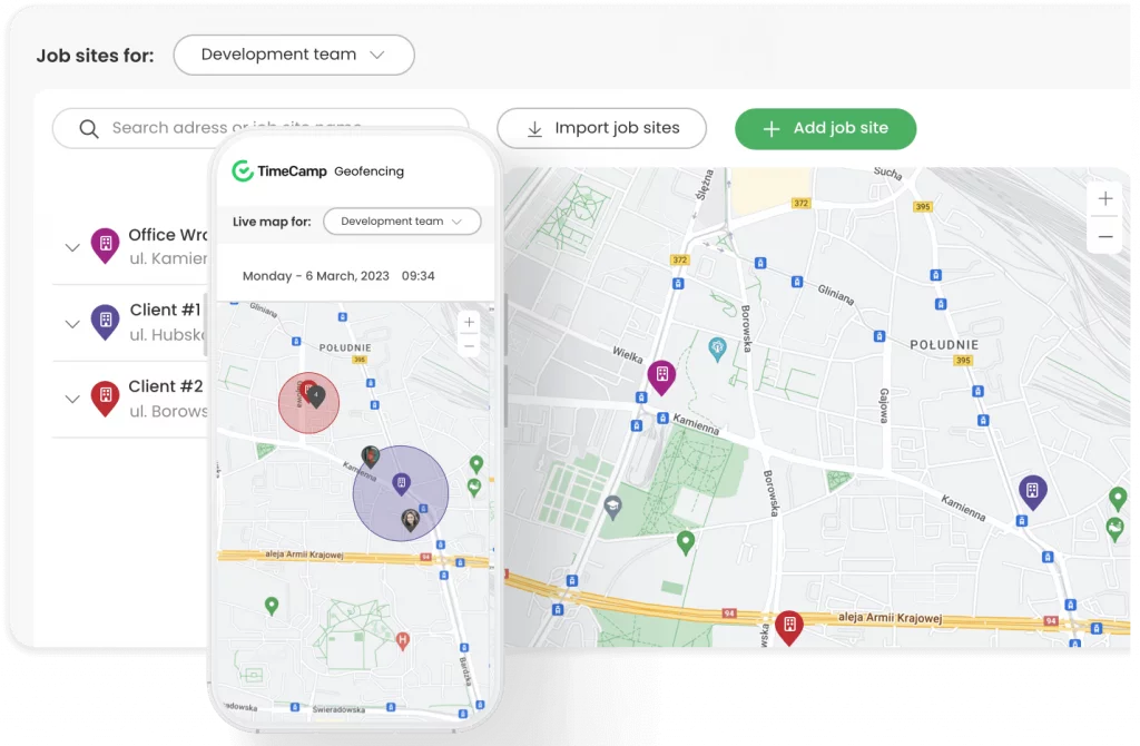 timecamp time tracking geofencing app