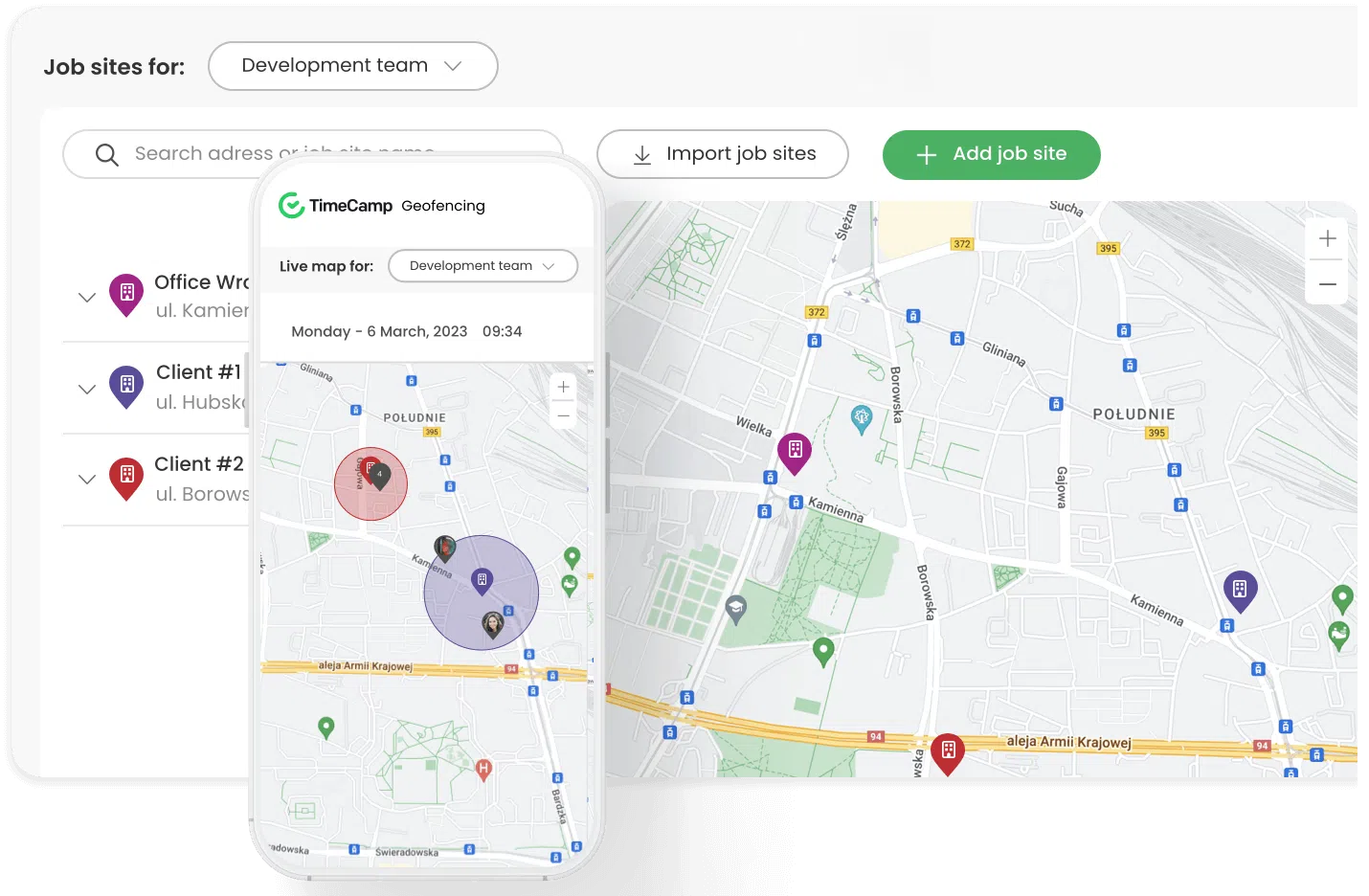timecamp time tracking geofencing app