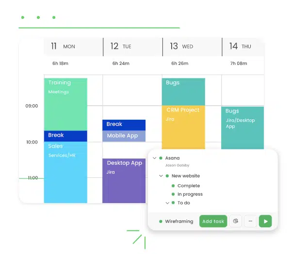 task tracker with time