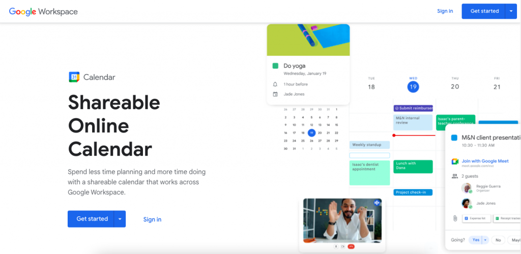 remote worker monitoring google calendar
