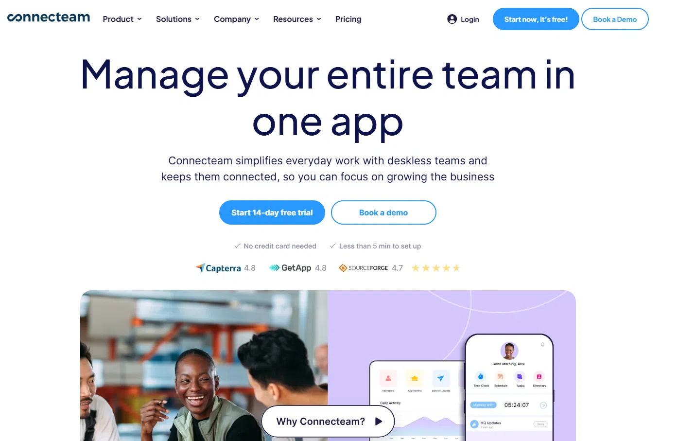 Connecteam employee GPS time tracker