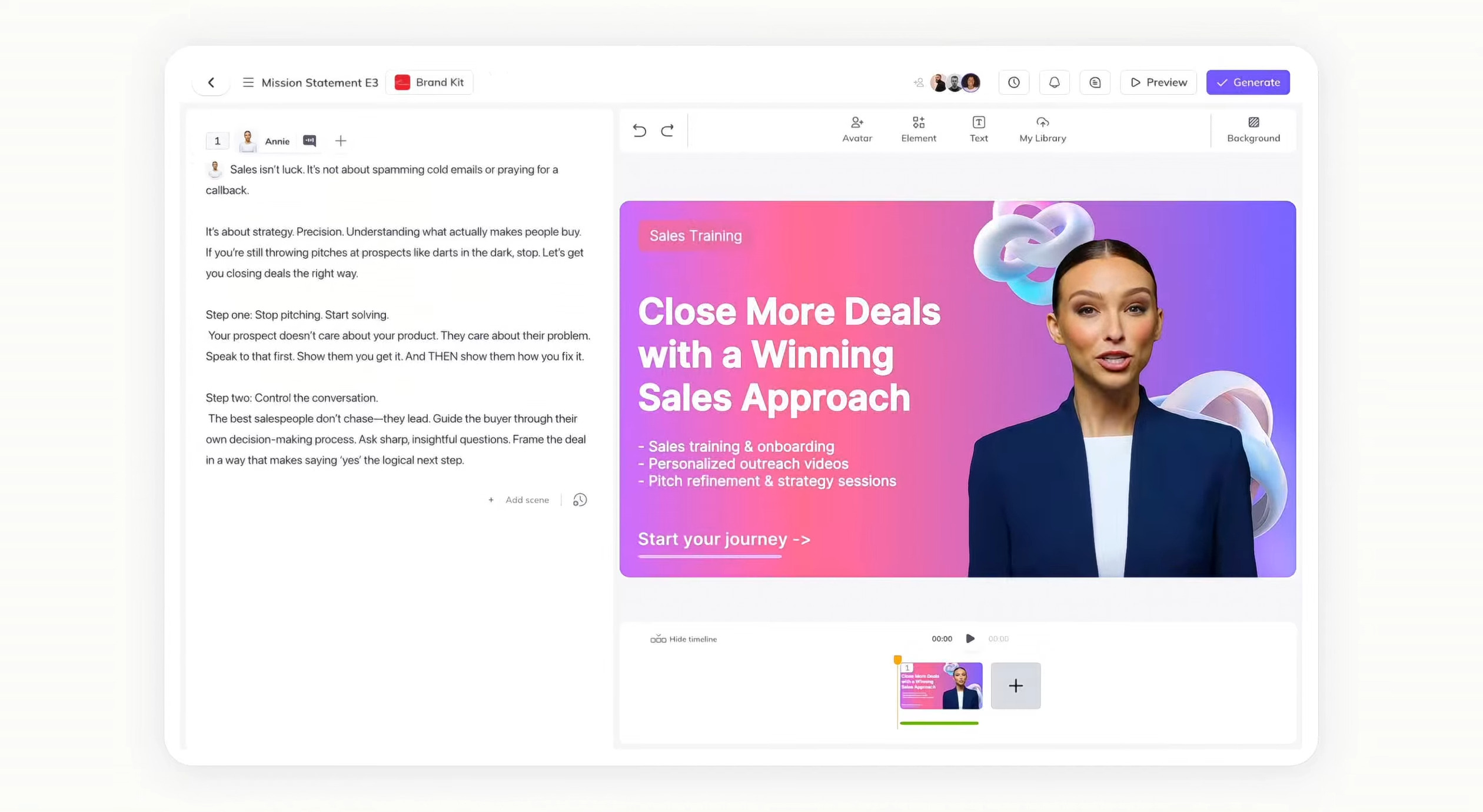 the image shows AI features of Heygen productivity tool