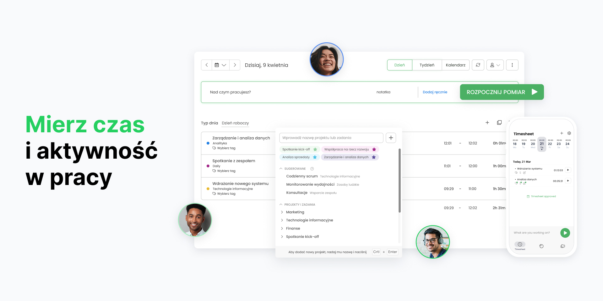 timecamp time tracking features for a blog post about ai project management tools