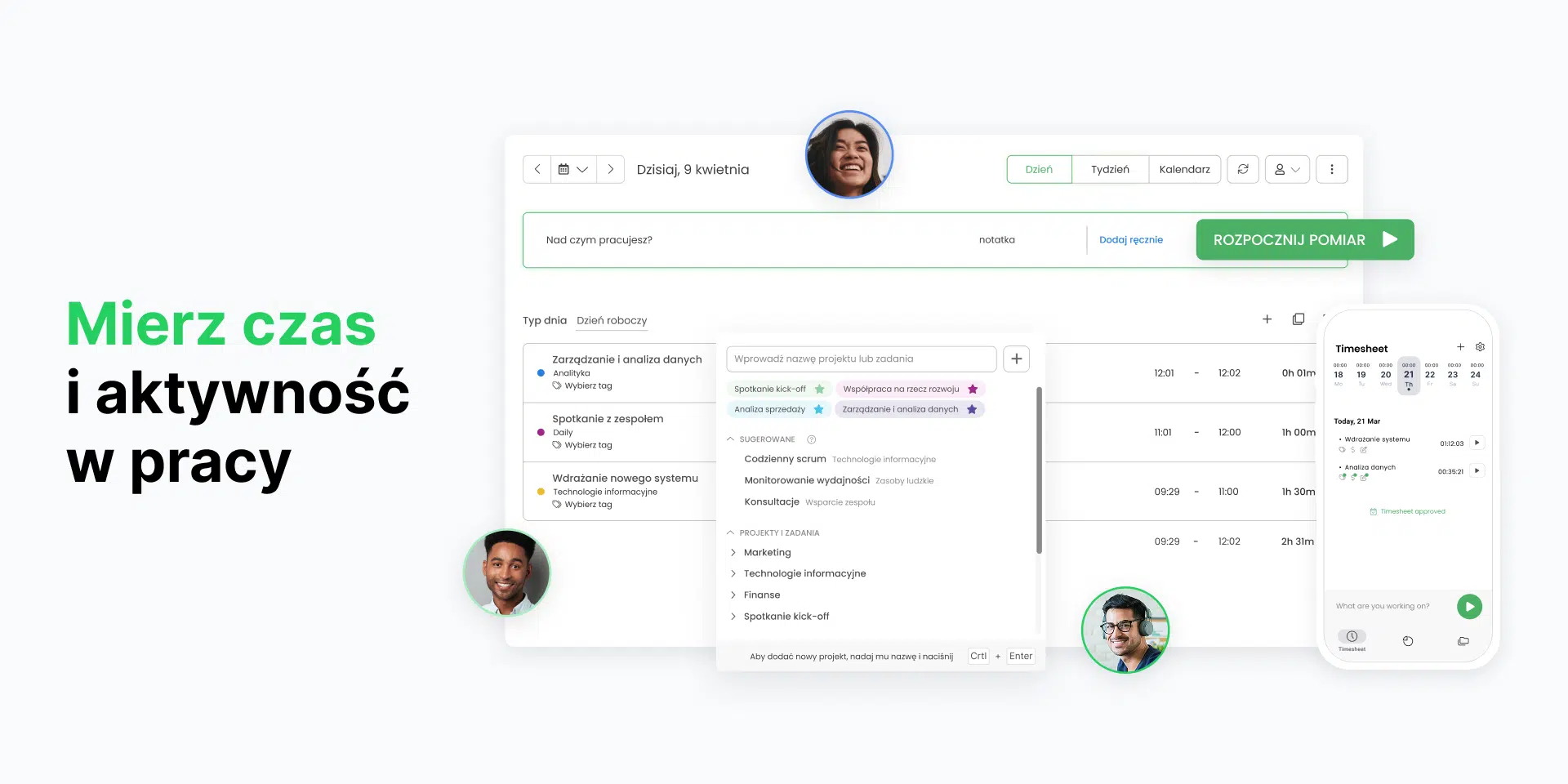 timecamp time tracking features for a blog post about ai project management tools