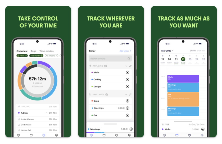 Top / Free / Best Android Time Tracking Apps in 2026