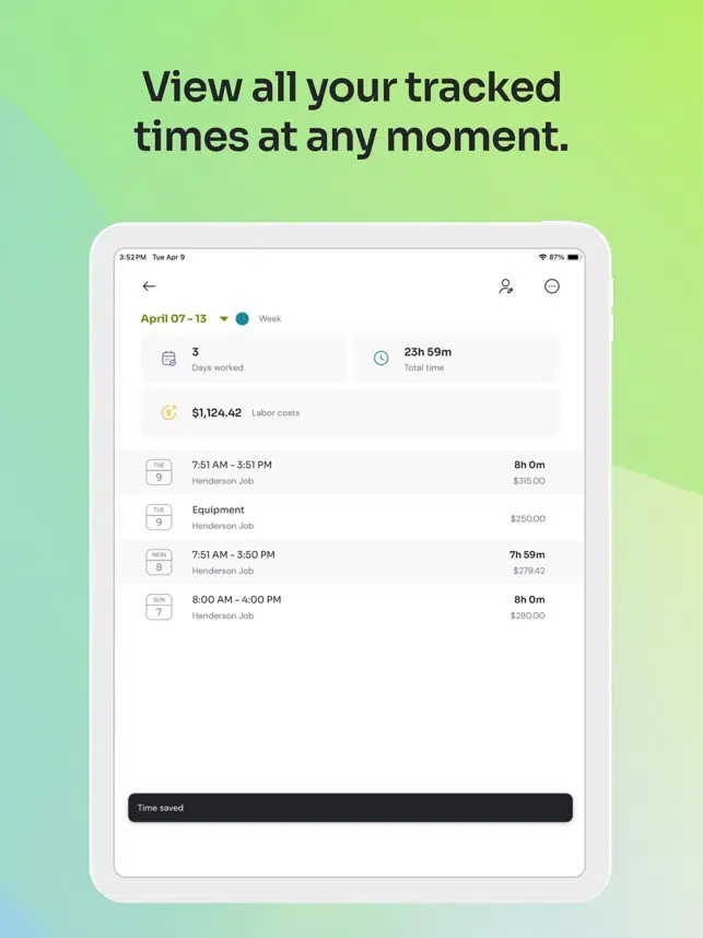 ipad version of timesquared app